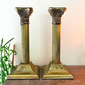 ***SOLD*****Brass Candle Stick Holders